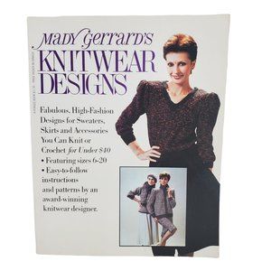 Mady Gerrard's "Knitwear Designs" Crochet Knitting Sz 6-20 Vintage PB 1983 EUC